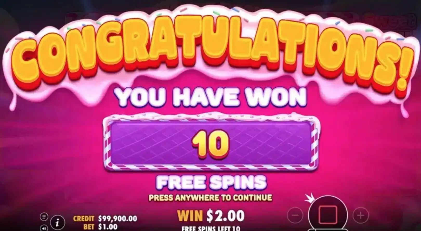 Sweet Rush Bonanza vitória no bônus — multiplicadores sticky explodem com ganho alto na tela